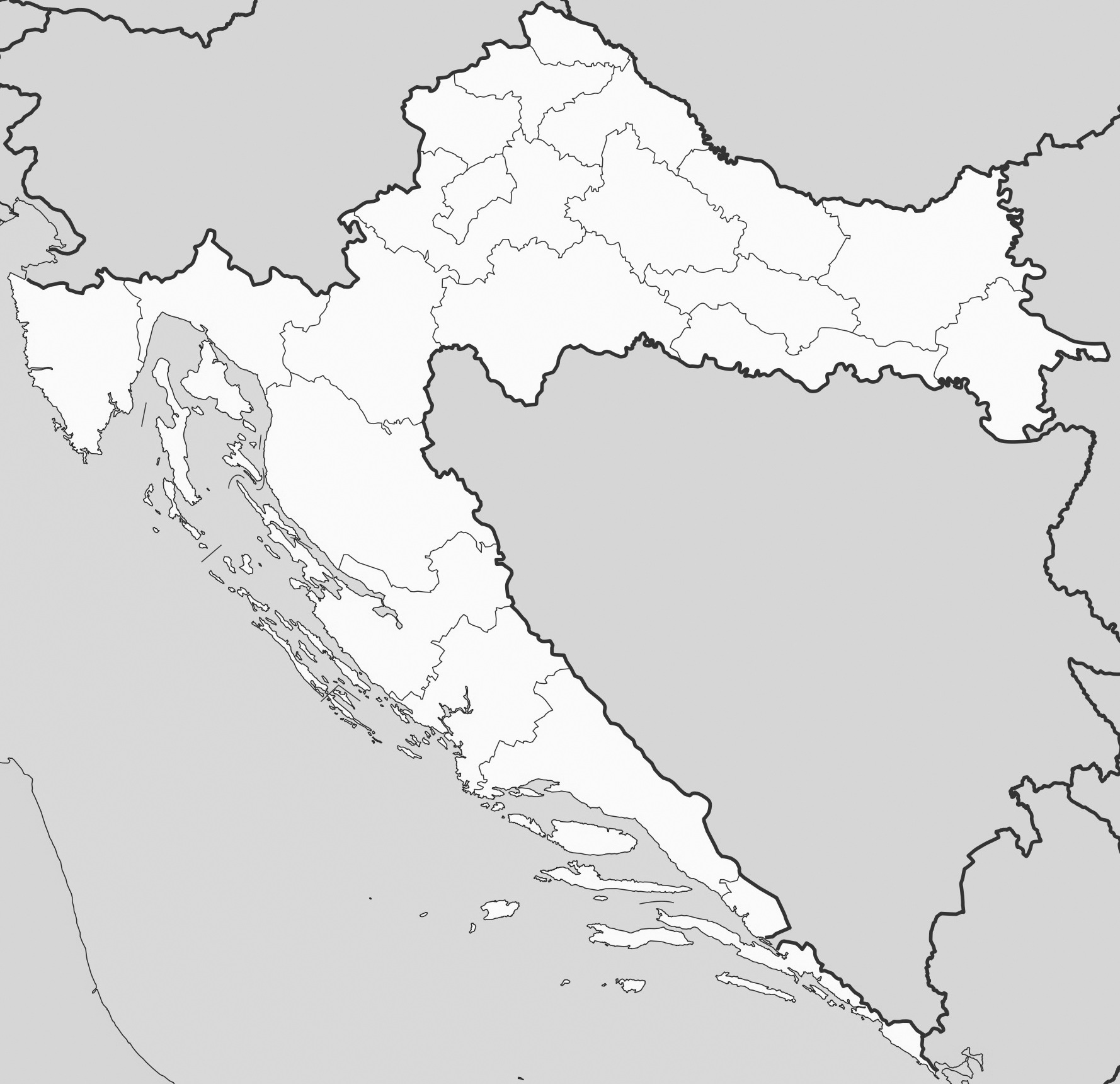 Karta Hrvatske Prazna.
