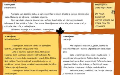 Jesen u 3.c – Pjesme i sastavi